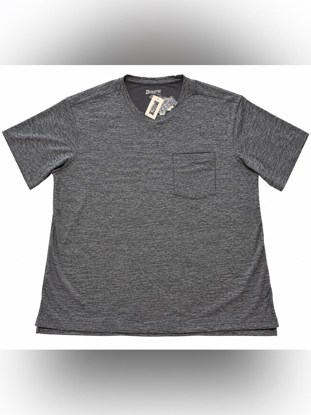 Duluth Trading Co Men’s 2XL Relaxed Fit Gray Pocket T-Shirt NWT Performance